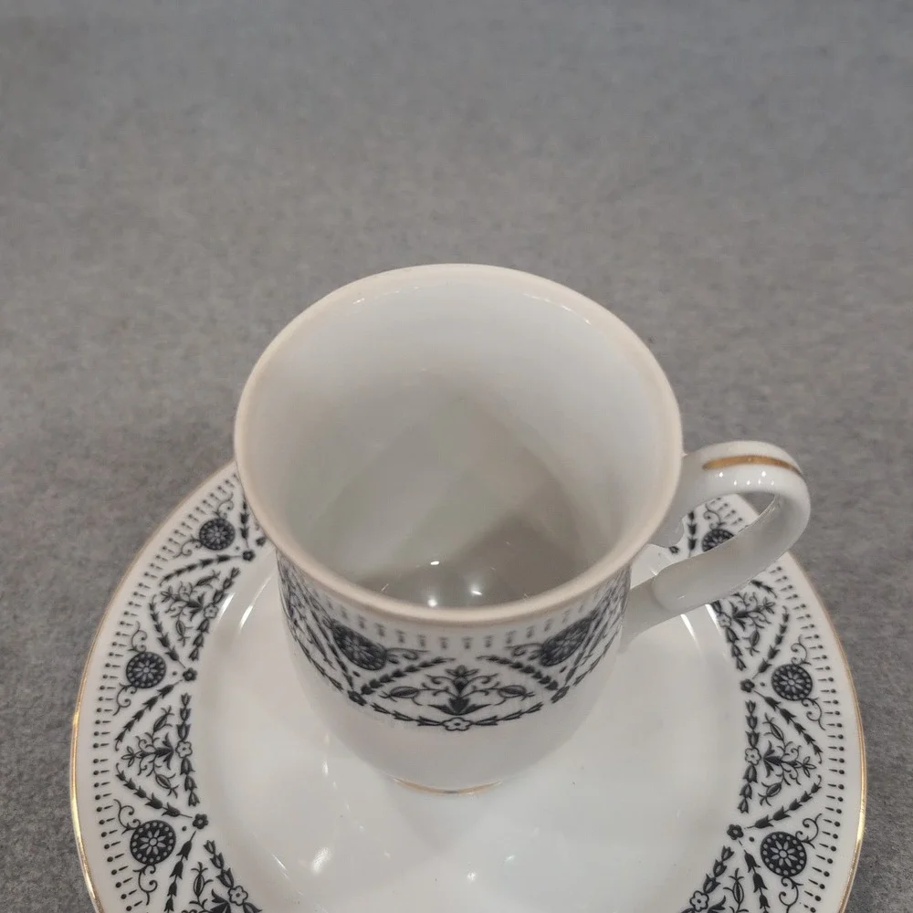 Sheffield Versailles Fine China Demitasse Cup and Saucer Set Japan 1970 JE 60 61 - Picture 3 of 7